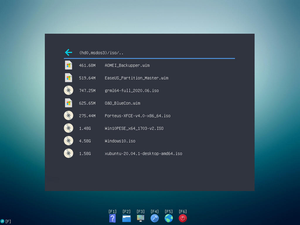 grub2 file manager